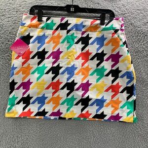 NWT LOUDMOUTH Skirt Womens 12 Golf White Short